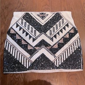 Express sequin skirt, size Large. Gorgeous, thick, worn once!